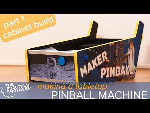 DIY Tabletop Pinball Machine - Making the cabinet & decals