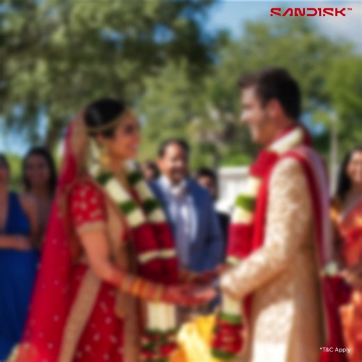 Weddings move fast, but memories last a lifetime. Don’t let a slow card come between you and the perfect shot. With SanDisk Extreme PRO, you get the speed you need and the reliability your clients deserve. Capture every smile, every tear, and every 'I do' without hesitation. | Sandisk
