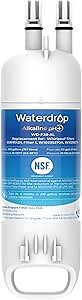 Waterdrop 𝐀𝐥𝐤𝐚𝐥𝐢𝐧𝐞 W10295370A Replacement for Everydrop® Filter 1, EDR1RXD1, EDR1RXD1B, P8RFWB2L, P4RFWB, Kenmore® 46-9081, 46-9930, WD-F38, 𝐄𝐧𝐡𝐚𝐧𝐜𝐞𝐬 𝐩𝐇 Refrigerator Water Filter