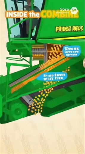 How a combine works #kids #farming