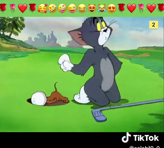 Cartoon Cat and Mouse Golf Adventure