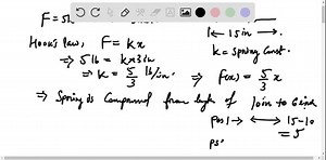 SOLVED:In Exercises 5-12 , use Hooke's Law to determine the variable force in the spring problem. How much work is done in compressing the spring in Exercise 5 from a length of 10 inches to a length of 6 inches?