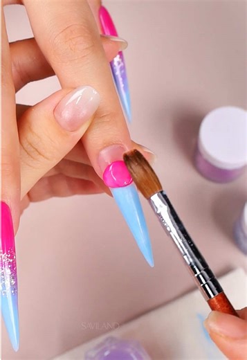 Spring Ombre Acrylic Nail Tutorial