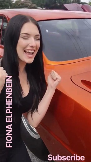 Hot Rodding time, says Fiona next to a Funny Car Chevy Nova #Fiona #fiona #FionaElphenbein #nova