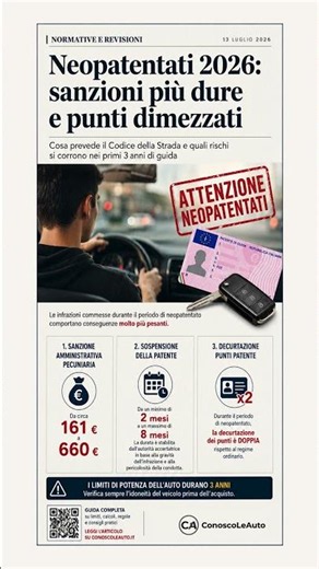 Limiti neopatentati 2026 #conoscoleauto