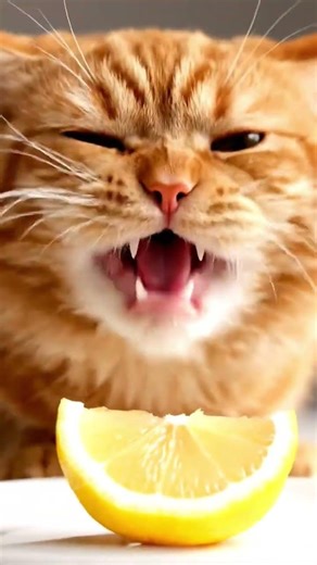 Cat tasting lemon #cat #funnyvideos #musicanimation #lifeisbutadream #musicvideo #animationmeme