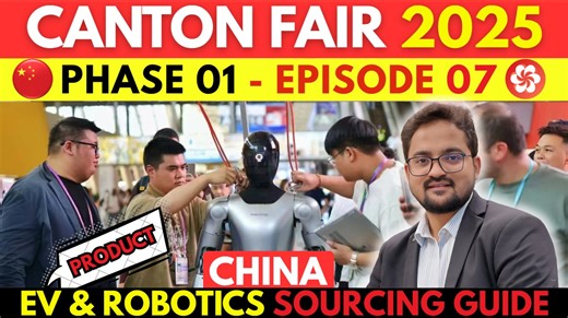 CANTON FAIR 2025 PHASE 01 EP 07 | EV & ROBOTICS PRODUCTS SOURCING FROM CHINA | CANTON FAIR GUIDE Welcome to Episode 7 of my Canton Fair 2025 Series! In this episode, we explore the EV (Electric Vehicles) & Robotics Section of Phase 1 at the Canton Fair 2025 in Guangzhou, China. If you are into electric mobility, robotics, automation, or new energy tech, this video gives you a complete roadmap for sourcing directly from factories in China. What you’ll discover in this video: ✅ Latest EVs, EV part
