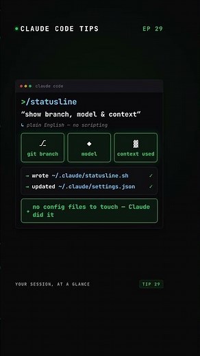 Claude Code /statusline — put your branch, model, context and cost in the status bar