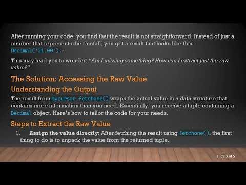 How to Successfully Assign a Database Value to a Python Variable: Extracting Raw Values from MySQL