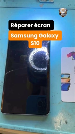 Réparation téléphone | écran Galaxy S10 avant / après : un écran fissuré – 21 Phones 💥 #toulouse