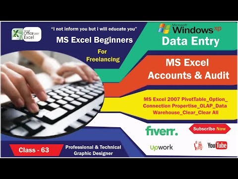 Class # 63 MS Excel 2007 PivotTable_Option_Connection Propertise_OLAP_Data Warehouse_Clear_Clear All