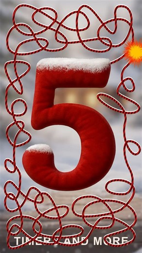 Advent Countdown - Day 20: Number 5 | 10 Second Timer ⏱️❄️ #HolidaysWithYouTube