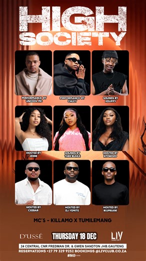 LIV Sandton on Instagram: "Tonight we vibe with the #HIGHSOCIETY 🥂 #LIVInTheMoment #HowWeLIV #LIVSandton"