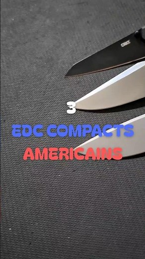 3 Couteaux compacts américains: COBRATEC - CRKT - MONTEREY BAY KNIVES