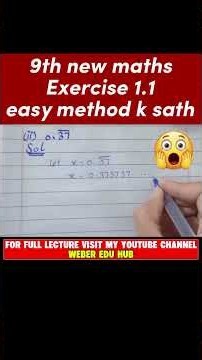 9th Class Math Ex 1.1 Question 3,4 | Punjab Board 2026