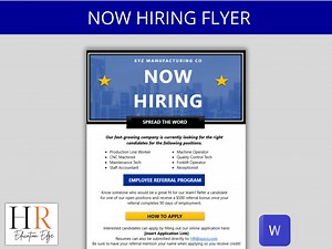 Recruiting Flyer Template: Editable HR Hiring Flyer (digital Download) - Etsy
