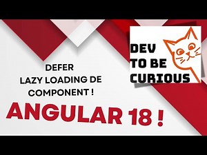angular 18 - defer - lazy load tes components depuis le template ! 1/2