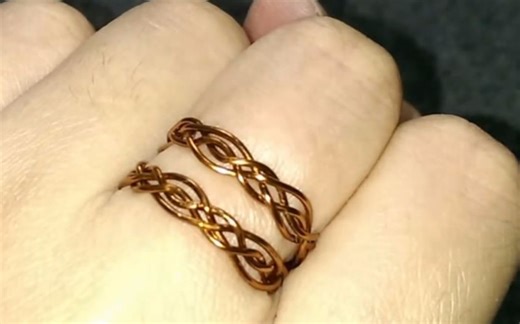 繞線教程diy-凯尔特结戒指（材料见简介）