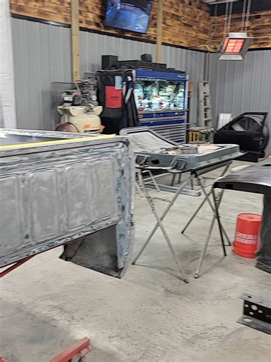 1st overall project in the new pole barn too #DIY #FatherSonProject #S10 #PoleBarn #HobbyShop