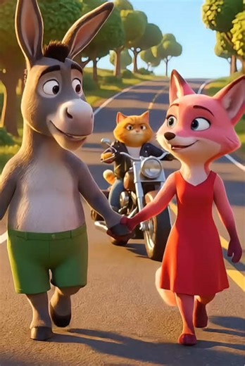 The orange cat and the donkey #kitten #orangecat #funny #aicat