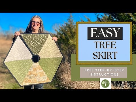 Make a Quick & Easy Christmas Tree Skirt with your Sewing Machine, FREE Quilt Tutorial