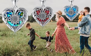 Watch Sunflower Locket Necklace That Holds 3 Pictures on Amazon Live