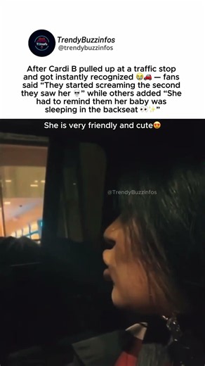 Cardi B “pulling up at a traffic stop and getting instantly recognized” #cardib