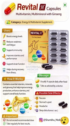 Revital H Capsules Uses & Benefits 💊 | Energy, Weakness & Immunity Booster Guide | #shorts