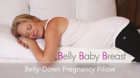 Belly Pillow, Pregnancy Pillow for Stomach Sleepers, USA Made, No Odor, Maternity Face Down for Sleeping on Stomach, Belly Sleeper, Organic Cotton Washable Cover