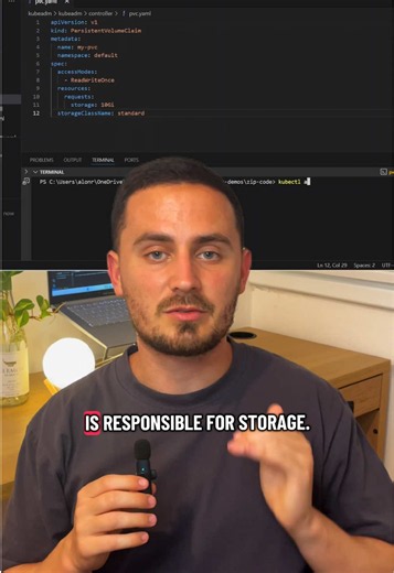 A PersistentVolumeClaim does not create storage by itself. It is a request for storage. The actual provisioning flow involves Kubernetes controllers, a StorageClass, a CSI driver, and the underlying cloud or storage provider. Understanding this flow makes it much easier to troubleshoot PVCs that stay Pending, Pods that cannot mount volumes, or storage that does not get provisioned as expected. The key idea is the same one that appears everywhere in Kubernetes: You declare the desired state. Cont