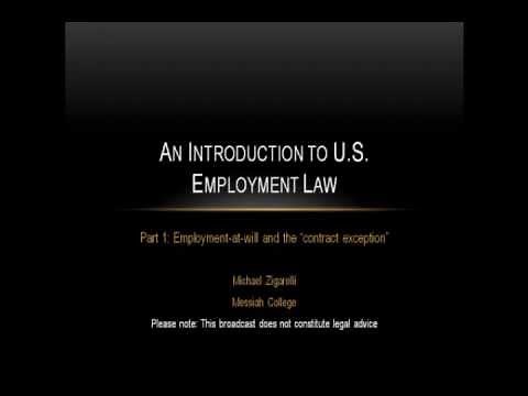 An Introduction to US Employment Law (part 1)