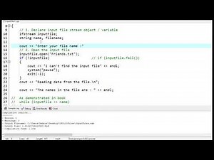Input Files - User Entered Input File Name
