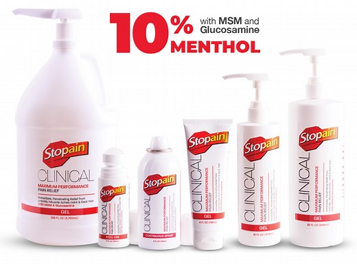 Stopain® Clinical | Topical Analgesic for Arthritis, Sore Muscles, Aching Joints, and Back Pain