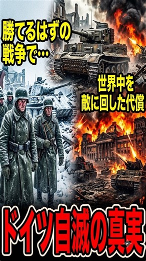 【衝撃】なぜ勝てない戦争へ？ドイツ視点で見直す第二次世界大戦の悲劇と崩壊の真実 #第二次世界大戦 #ドイツ視点 #歴史解説 #電撃戦 #ヒトラー #スターリングラード #世界史 #2chまとめ