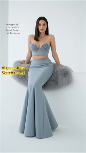 759)How To Draw Fashion Sketches | Tutorial ✨ fashion croquis | Photo analysis #shorts #yt