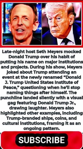 Seth Meyers’ Joke About Trump Naming Things For Himself Will Start Your Weekend Right