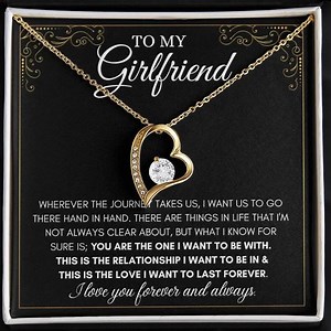 To My Girlfriend Necklace, Gift for Girlfriend, Birthday Christmas Anniversary Valentine Jewelry, Couples Necklace - Etsy