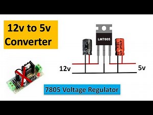 12v to 5v converter | 7805 Voltage Regulator | 12v to 5v stepdown convertor | projects with 7805