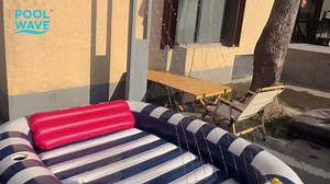 Pool Wave Inflatable Pool Lounger Floats, 80" x 66" Large Tanning Bed for Adult Kids, Outdoor Sun Bathing Floating Blow up Raft W/Pillow, Spray Water Mat, Summer Beach Lake Family Party Gift - Green