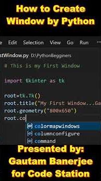 Create Window with 5 lines of Python code #python #programming