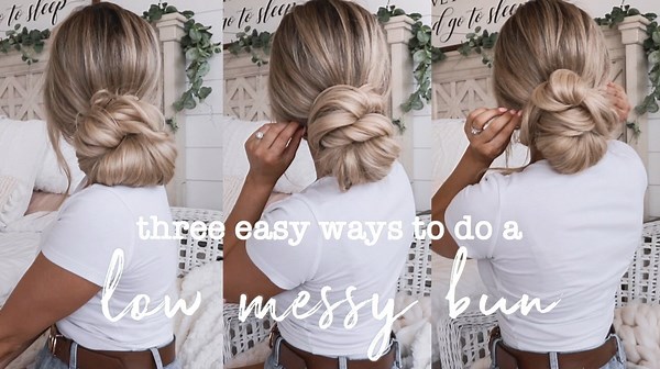 Three Easy Low Bun Hair Style Hacks