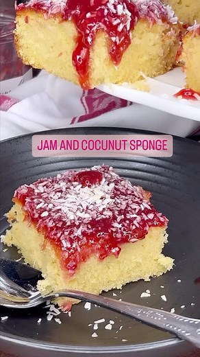 HWC - ICONIC - COME WITH ME DOWN CAKE LANE, CUSTARD TOWN I make no apology for this as I could not think of anything else … It’s a cake but better. It’s not a clever cake and you have seen the all in one cake before BUT IT DOES DOES THE JOB 💥 * 225g butter * 225g caster sugar * 275g Self raising flour * 2 Tbs desiccated coconut * 2 tsp baking powder * 2 tsp vanilla extract * 4 eggs * 4 tbs milk * 2 tsp vanilla Mix all the above for 2 minutes Pop it in traybake or roasting tin 30 x 23 x 4 cm (12