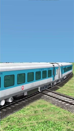 High Carve Impossible Railroad Crossing Train Simulator | #railroad #gameplay #shortvideo