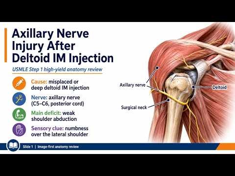 Clinical Skills for USMLE Step 1 students: Intramuscular Injection Injury of the Axillary Nerve