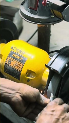 Sharpening a lathe tool for a clean, precise cut ⚙️✨🔥