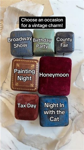 Quite the collection of quirky vintage charms! #mjvjewelry #vintagejewelry