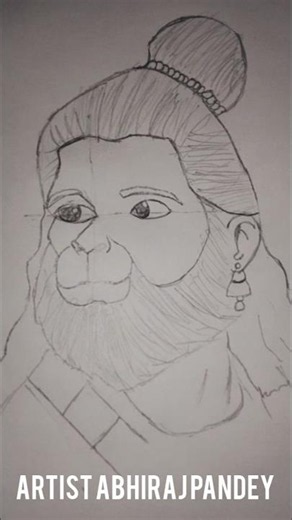 🚩 Hanuman Ji Amazing Pencil Drawing ✍️ Abhiraj Artverse#shortfeed #sketch #drawing