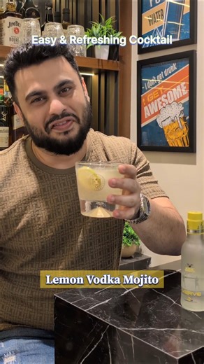 Lemon Vodka Mojito 🍋 | Easy & Refreshing 🍸 | Mysteryofdrinks | #mojito #vodka #shorts