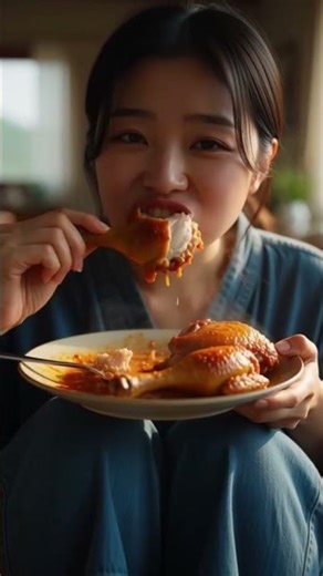 "Crunchy & Juicy Chicken ASMR | Satisfying Eating Sounds for Relaxation" 🍗✨#shorts #video #viral #