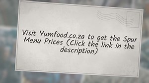 Spur Menu South Africa 2022 South African Menus